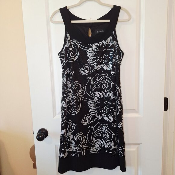 Scarlett Nite Dresses & Skirts - Scarlet Nite Black & White Sequin Dress Sz 12